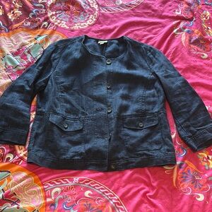 J. Jill Women's Linen Button-Up Jacket